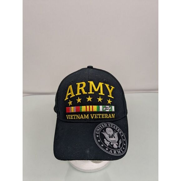 Crest Other - U.S Army Military VIETNAM VETERAN HAT U.S MILITARY OFFICIAL BALL CAP U.S.A MADE